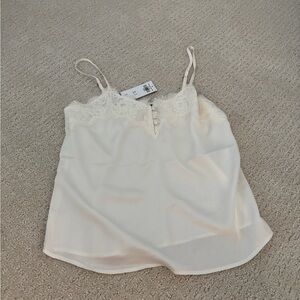 Abercrombie and Fitch Cream Lace Tank Top NWT